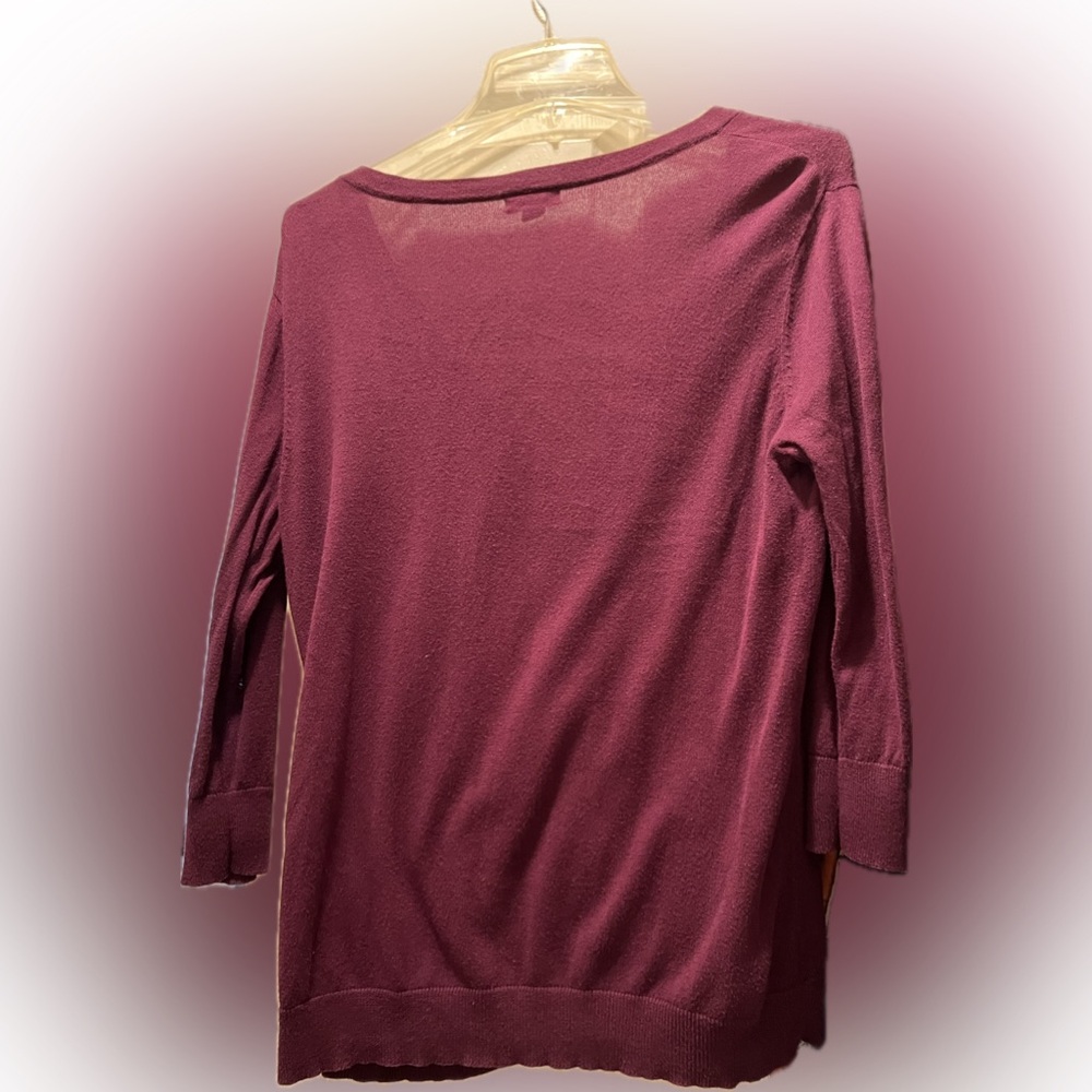 Merona - plum cardigan XL - Picture 2 of 3